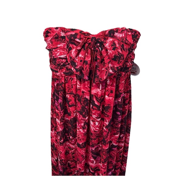 Giambattista Valli Impulse Strapless Floral Maxi Dress SZ 10 Bow Party Cocktail - Picture 12 of 12